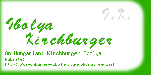 ibolya kirchburger business card